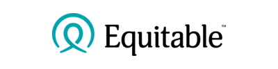 Equitable Life logo featuring a stylized letter E and tree symbol