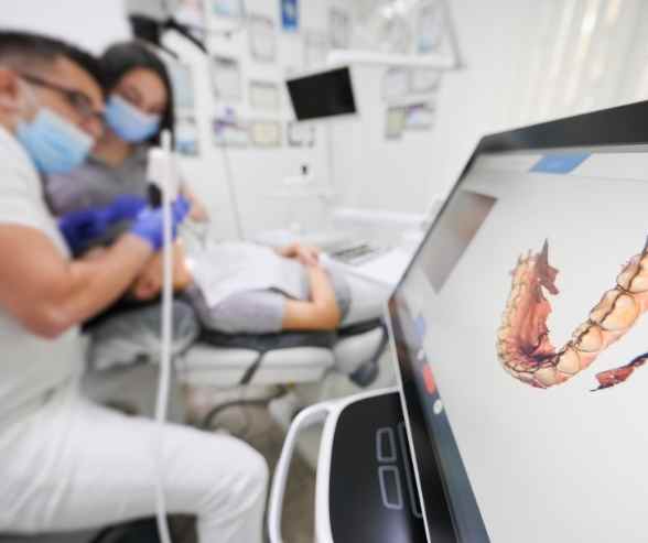 Modern intraoral digital scanning at Promenade Village Dental